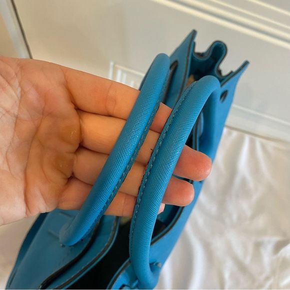 Michael Kors Signature Hamilton Blue North South Satchel - Picture 5 of 11